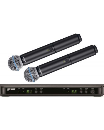 Sistem de microfoane fără fir Shure - BLX288E/B58-S8, negru - 2