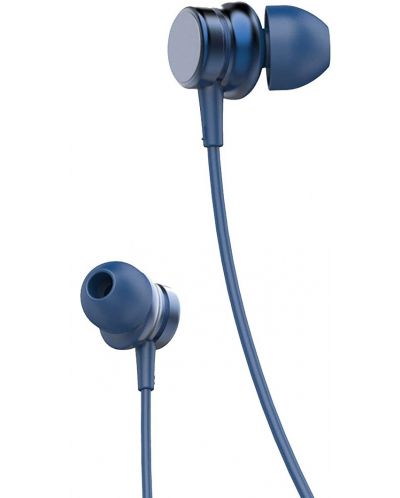 Casti wireless cu microfon Lenovo - HE15, albastre - 2