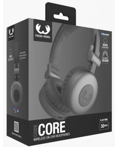 Căști wireless cu microfon Fresh N Rebel - Code Core, Storm Grey - 6