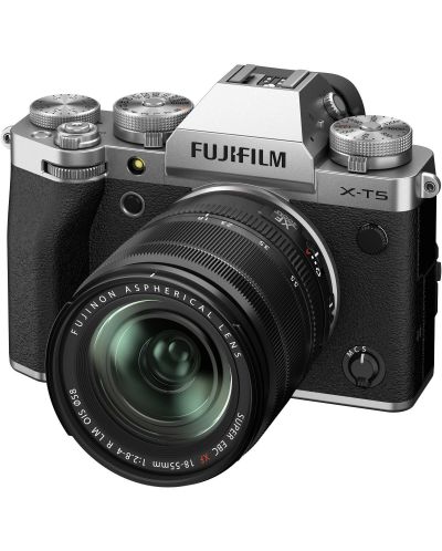 Aparat foto fără oglindă Fujifilm - X-T5, 18-55mm, Silver - 2