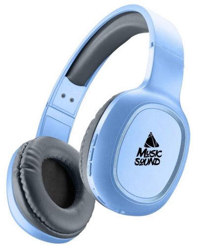 Casti wireless cu microfon Cellularline - Music Sound Basic, albastre - 1