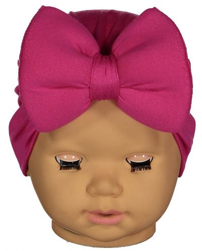 Căciulița pentru bebeluși tip turban NewWorld - Ciclam - 1
