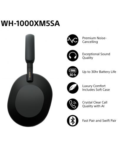 Căști wireless Sony - WH-1000XM5 Soft Case Limited Edition, ANC