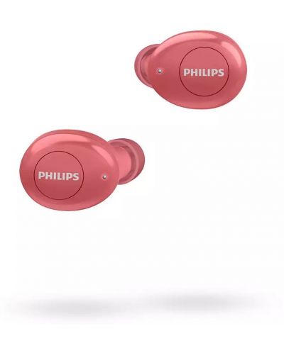 Casti wireless cu microfon Philips - TAT220, TWS, rosii - 4