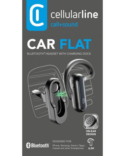 Căști wireless cu microfon Cellularline - Car Flat, negru - 6