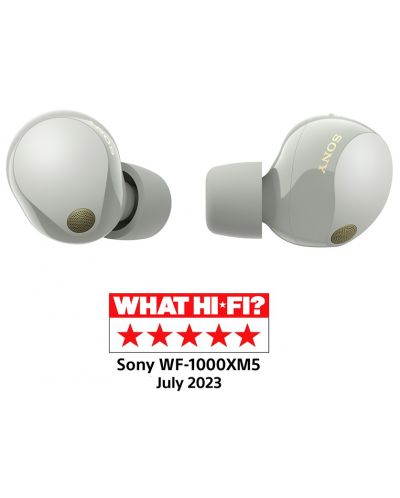 Căști wireless Sony - WF-1000XM5, TWS, ANC, argintiu | Ozone.ro