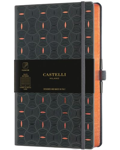 Бележник Castelli Copper & Gold - Rice Grain Copper, 9 x 14 cm, linii - 1
