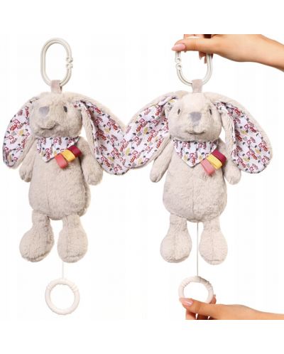 Jucărie pentru copii Babyono - Millie Bunny, cu cutie muzicală - 4
