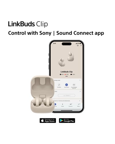 Căști fără fir Sony - LinkBuds Clip WF-LC900, TWS, Open-Ear, Black