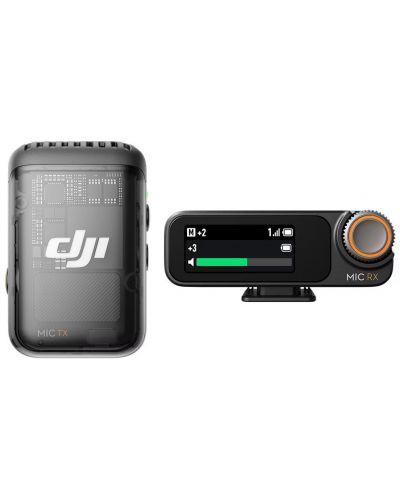 Sistem de microfon wireless DJI - Mic 2 TX + 1 RX, neagră | Ozone.ro