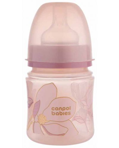 Biberon pentru copii Canpol babies - Easy Start, Gold, 120 ml, roz - 1