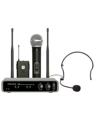 Sistem de microfon wireless Novox - Free HB2, negru - 1