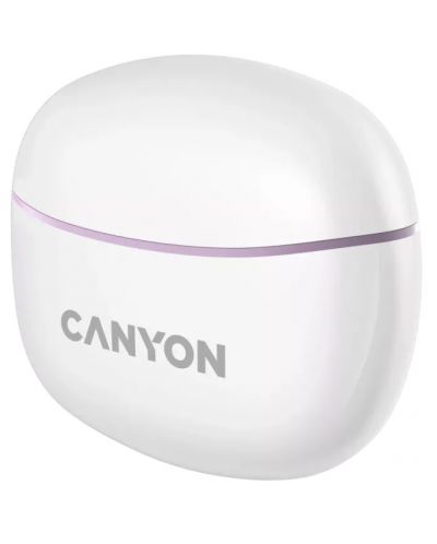 Casti wireless Canyon - TWS5, albe/mov - 3