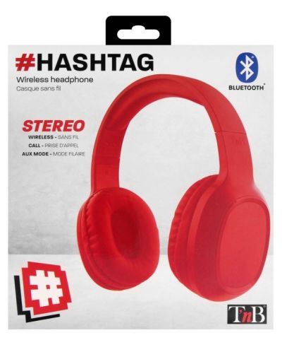 Casti wireless cu microfon TNB - Hashtag, rosii - 3