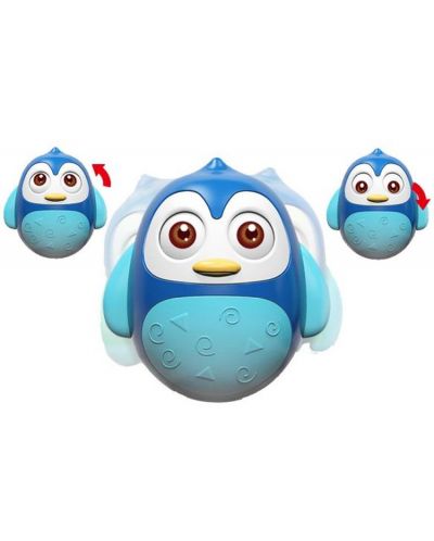 Zornăitoare pentru bebeluși Happy World - Roly Poly, Penguin 2, albastru - 2