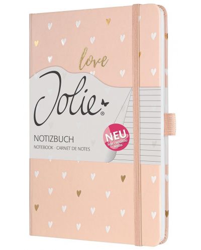 Carnețel cu coperta tare Sigel Jolie Format A5 - Rose Love, căptușite pagini - 1