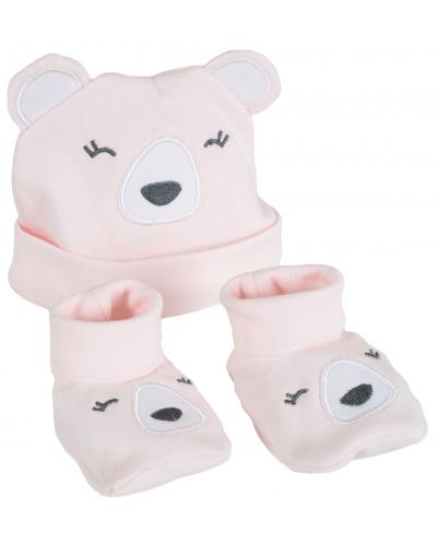 Set pălărie și pantaloni scurți pentru bebeluși Cangaroo - Rey, roz - 1