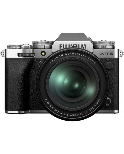 Aparat foto fără oglindă Fujifilm - X-T5, 16-80mm, Silver - 1