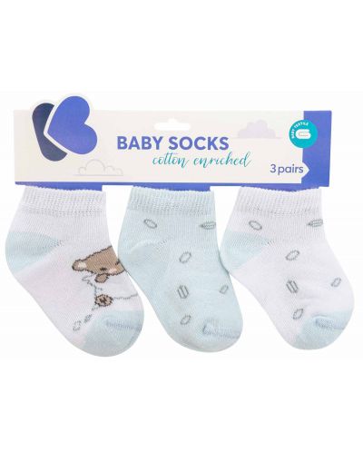 Ciorapi de vara pentru bebelusi KikkaBoo - Dream Big, 0-6 luni, 3 buc, Blue - 1