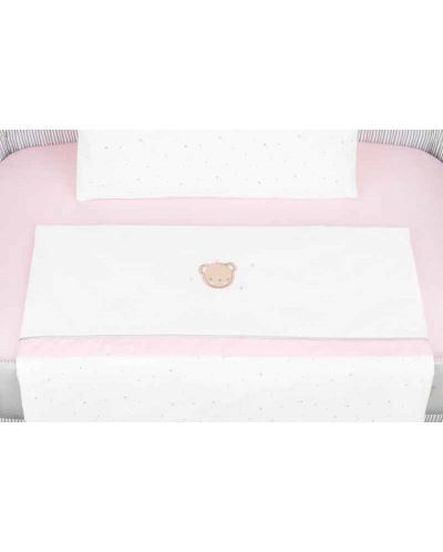 Set de lenjerie de pat pentru pătuț mini din 5 piese KikkaBoo - Dream Big, roz - 2