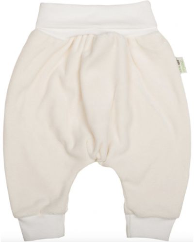 Pantaloni de plus pentru bebeluşi Bio Baby - 68 cm, 3-6 luni, ecru - 1