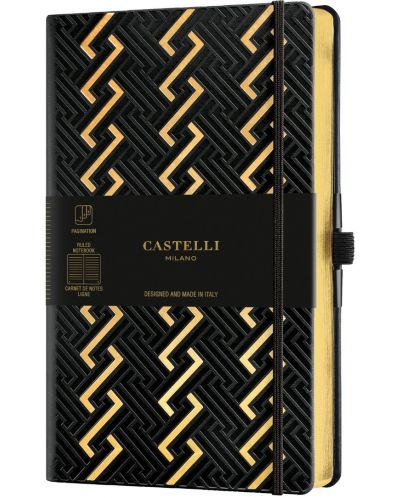 Бележник Castelli Copper & Gold - Roman Gold, 19 x 25 cm, linii - 1