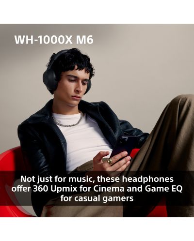 Căști wireless Sony - WH-1000XM6, ANC, negru | Ozone.ro