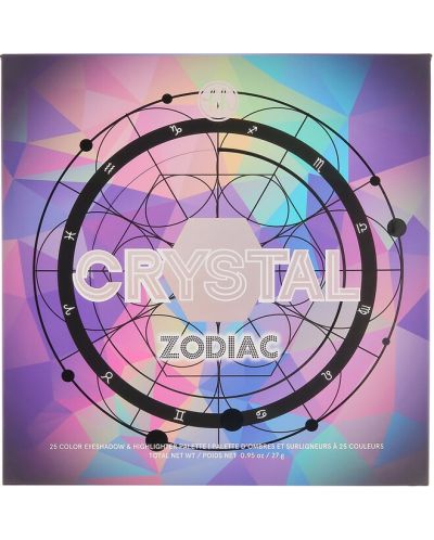 BH Cosmetics - Paletă de farduri și iluminator Crystal Zodiac, 25 culori - 2