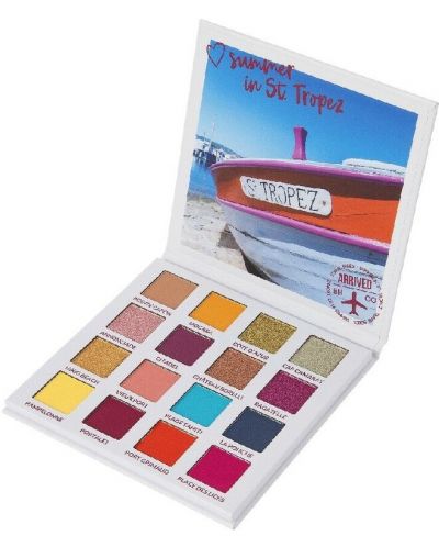 BH Cosmetics - Paletă de farduri Summer In St Tropez, 16 culori - 5