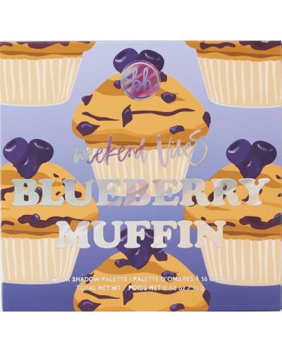 BH Cosmetics - Paletă de farduri Blueberry Muffin, 16 culori - 2