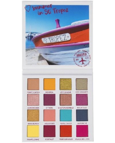 BH Cosmetics - Paletă de farduri Summer In St Tropez, 16 culori - 4