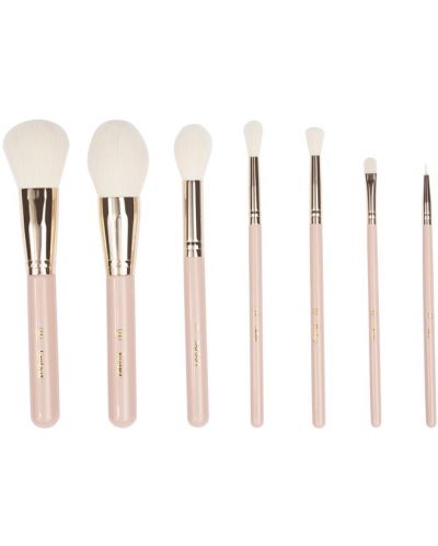BH Cosmetics Set de pensule pentru machiaj Travel Series, cu geantă, 7 bucăți - 2