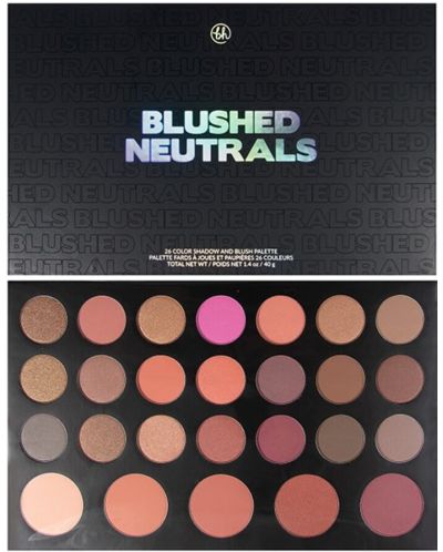 BH Cosmetics - Paletă de farduri și blush Neutral Blushed, 26 culori - 1