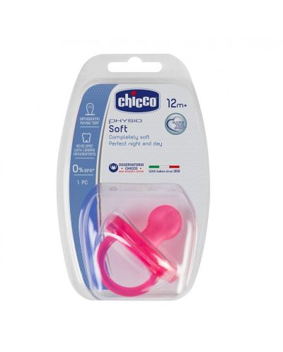 Set suzete Chicco -Physio Soft, silicon, 12 luni+,  fata - 1