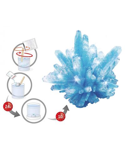 Mini laborator Buki Mini Lab - Cristale crescatoare, albastre - 3