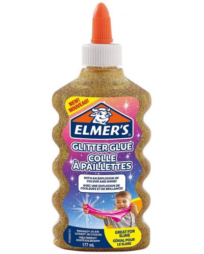 Lipici stralucitor Elmer's Glitter Glue - 177 ml, auriu - 1