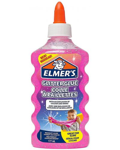 Lipici stralucitor Elmer's Glitter Glue - 177 ml, roz - 1