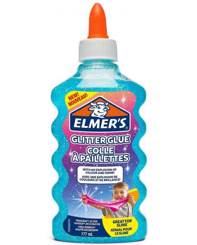 Lipici stralucitor Elmer's Glitter Glue - 177 ml, albastru - 1