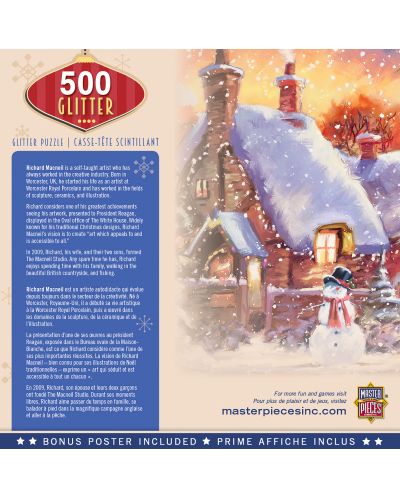 Puzzle starlucitor Master Pieces de 500 piese - Snowman cottage - 3