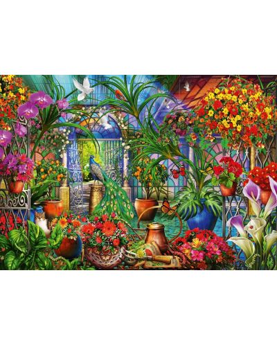 Puzzle Bluebird de 1000 piese - Tropical Green House, Ciro Marchetti - 1