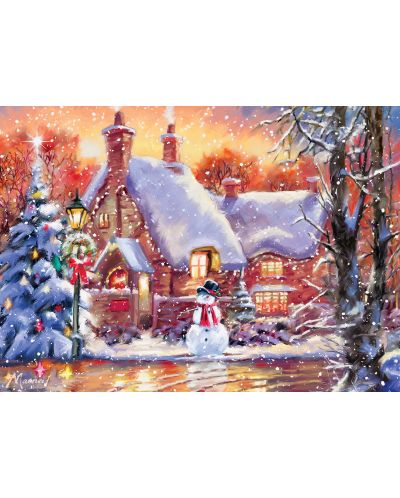 Puzzle starlucitor Master Pieces de 500 piese - Snowman cottage - 2