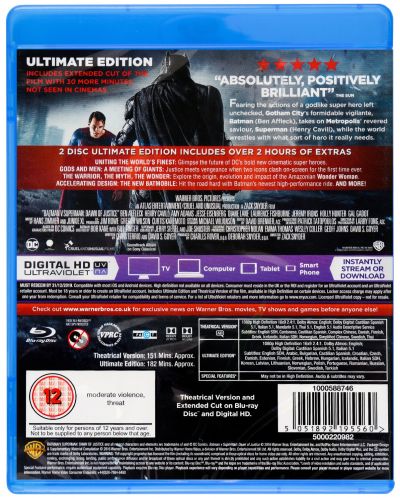 Batman V Superman: Dawn Of Justice Ultimate Edition (Blu-Ray) - 2