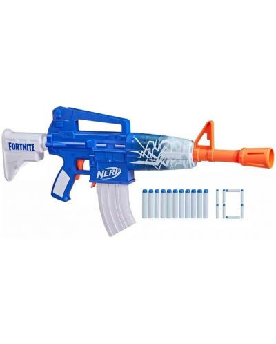 Blaster Nerf Fortnite - Blue Shock,cu 10 săgeți | Ozone.ro