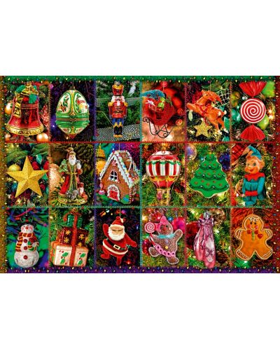 Puzzle Bluebird de 1000 piese - Festive Ornaments, Alison Lee - 1