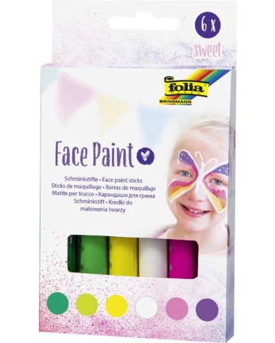 Creioane colorate pentru fata Folia - 6 culori pentru fetite - 1