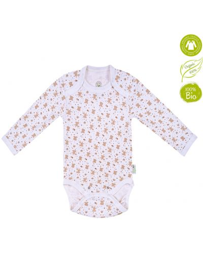 Body Bio Baby - bumbac organic, 62 cm, 3-4 luni, alb-bej - 2