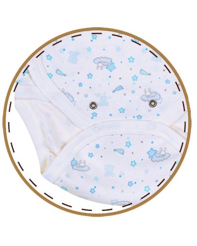 Body cu mânecă scurtă Bio Baby - Bumbac organic, 74 cm, 6-9 luni - 2