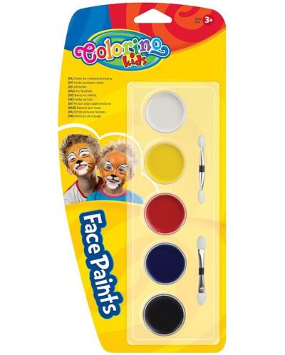 Vopsele de pictat pe fata  Colorino Kids - 5 culori - 1