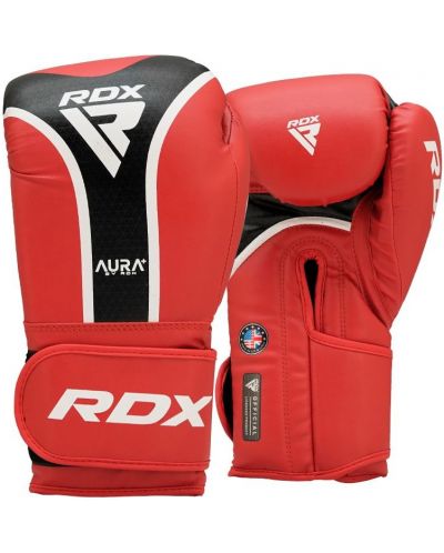 Mănuși de box RDX - Aura Plus T-17 , roșu/negru - 1