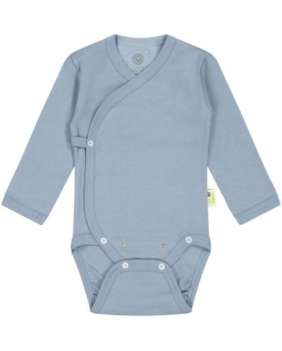 Боди Bio Baby - Bumbac organic, 62 cm, 3-4 luni, albastru - 1